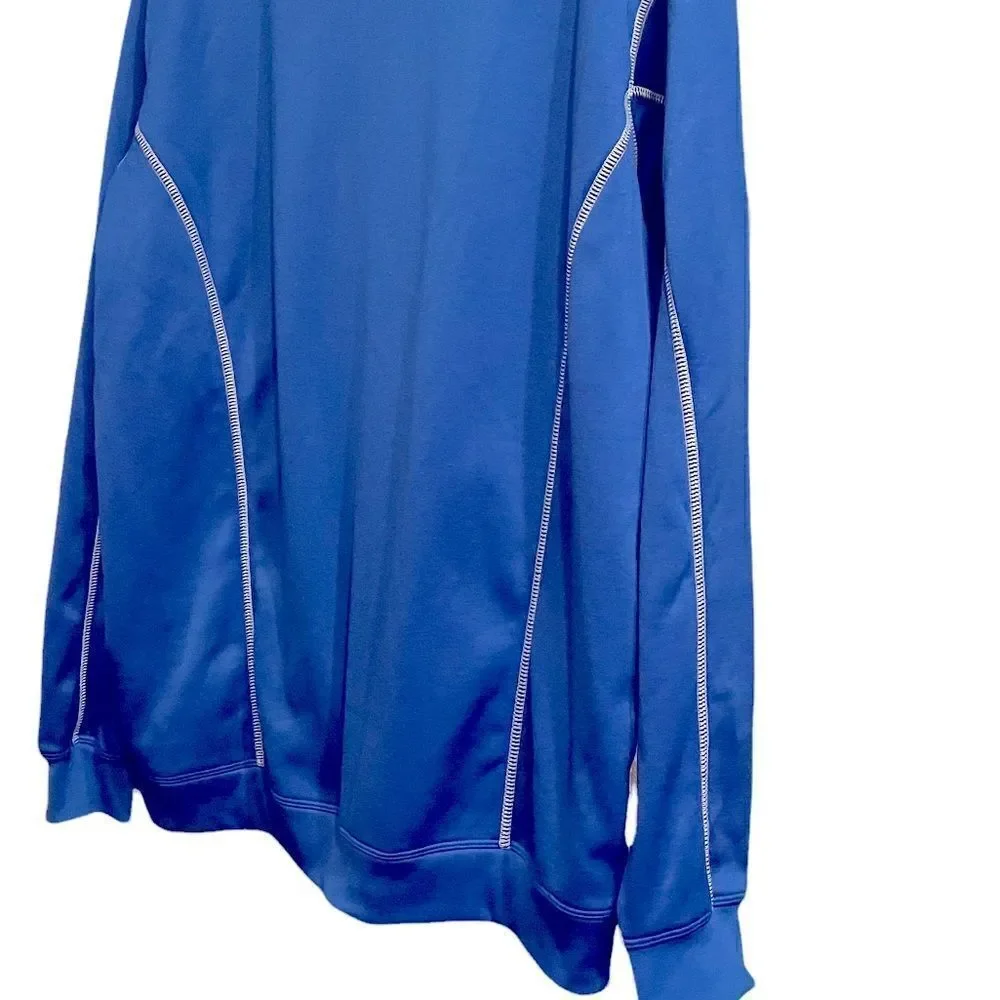 NIKE Golf Victory Therma-Fit Jacket Golf Blue Fleece Lined Pullover Mens L